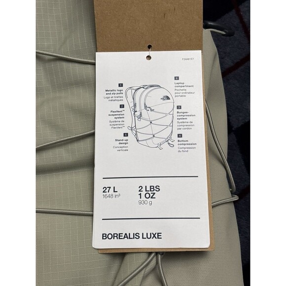 THE NORTH FACE Women's Hiking and School Backpack Borealis Luxe, Clay Grey/Burnt - Picture 5 of 5